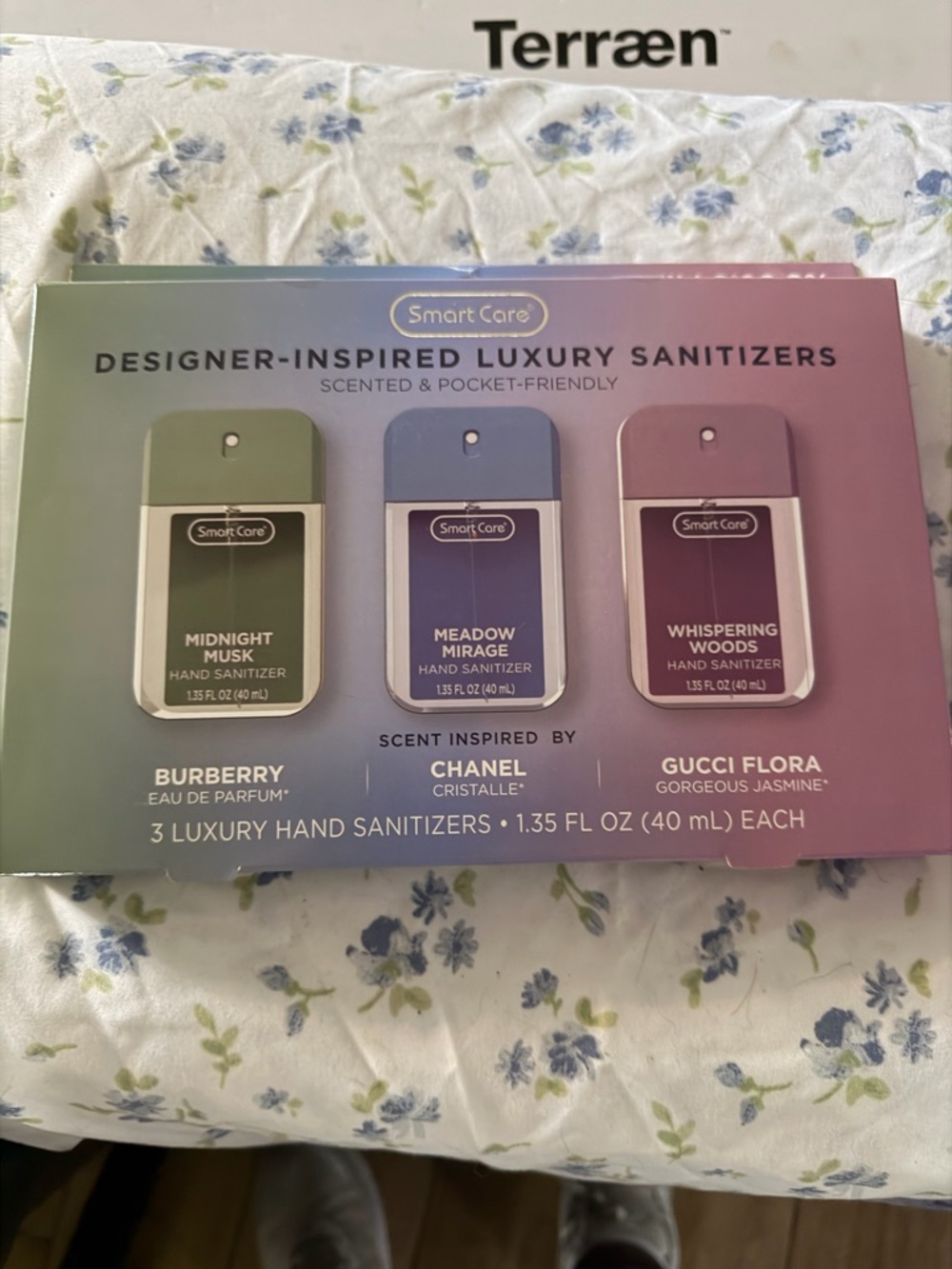 Smart Care Designer-Inspired Luxury Sanitizers - Green, Blue, Purple Trio